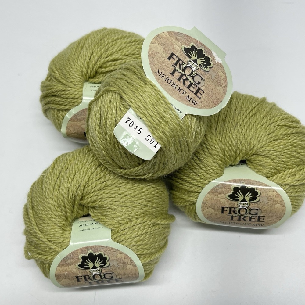 Frog Tree Meriboo MW Yarn Skeins Lot 50 gram‎ 70% Merino 30% Bamboo Spring Green